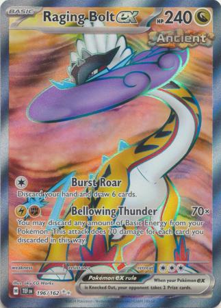 Raging Bolt ex - 196/162 - Full Art Secret Rare