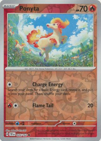 Ponyta - 026/162 - Common Reverse Holo