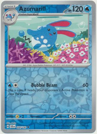 Azumarill - 034/142 - Uncommon Reverse Holo