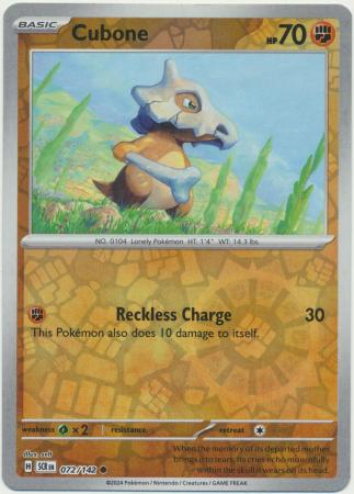 Cubone - 072/142 - Common Reverse Holo