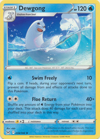 Dewgong - 034/196 - Rare