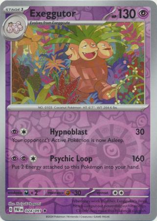 Exeggutor - 024/091 - Holo Rare Reverse Holo